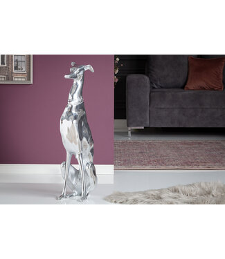 Invicta Interior Elegante Greyhound Sculptuur GREYHOUND 70cm Aluminium Design Figuur - 8891