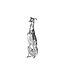 Invicta Interior Elegante Greyhound Sculptuur GREYHOUND 70cm Aluminium Design Figuur - 8891
