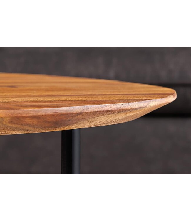 Invicta Interior Massief houten salontafel BEAUTY BY NATURE 60cm bruin Sheesham stone afwerking driehoekig - 43747