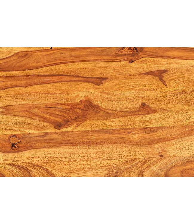 Invicta Interior Massief houten salontafel BEAUTY BY NATURE 60cm bruin Sheesham stone afwerking driehoekig - 43747