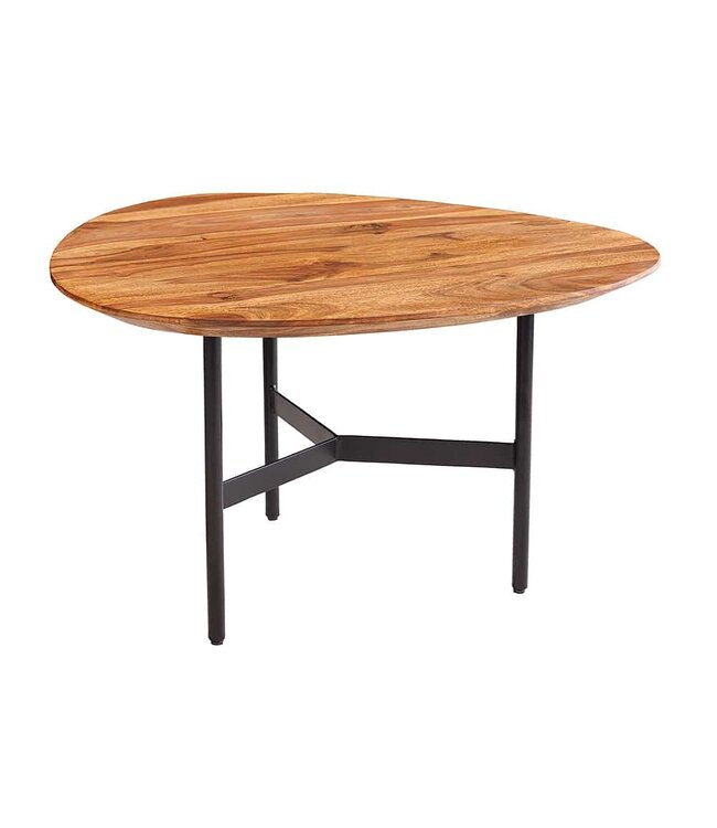 Invicta Interior Massief houten salontafel BEAUTY BY NATURE 60cm bruin Sheesham stone afwerking driehoekig - 43747