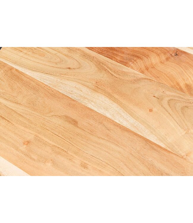 Invicta Interior Massief houten salontafel BEAUTY BY NATURE 60 cm Acacia driehoekig metaal zwart - 43740