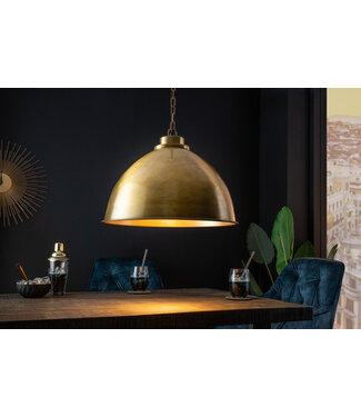 Invicta Interior Design hanglamp INDUSTRIAL 45cm goud metalen ronde hanglamp in hoogte verstelbaar - 41446