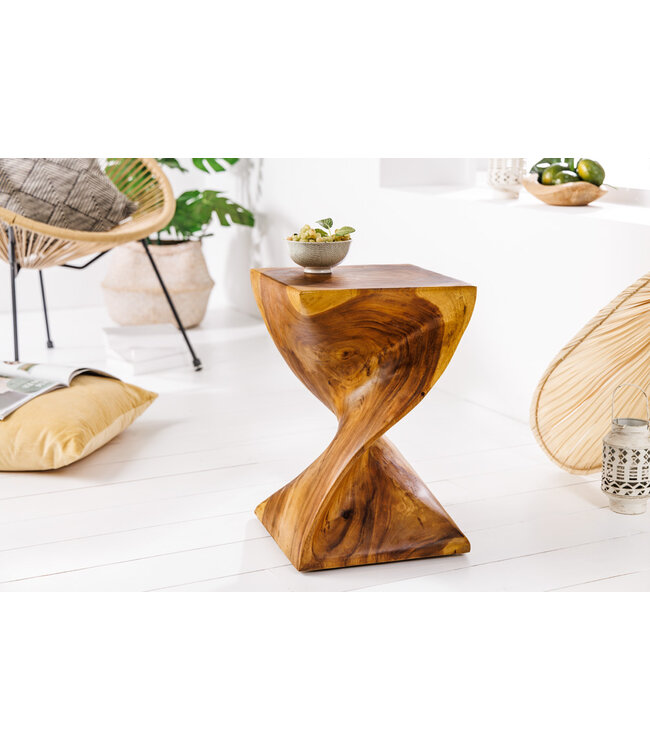 Invicta Interior Sculpturale bijzettafel HELIX 30cm naturel Suarholz handgemaakt in Bali Ottoman - 41807