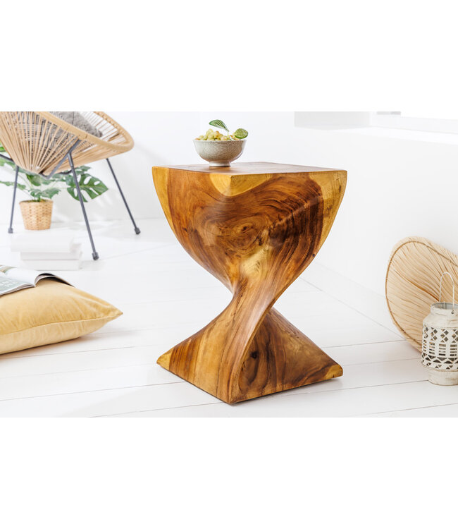 Invicta Interior Sculpturale bijzettafel HELIX 30cm naturel Suarholz handgemaakt in Bali Ottoman - 41807