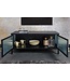 Invicta Interior Moderne TV Lowboard AMSTERDAM 90cm Zwart Goud Dammen Glas Metalen Vitrinekast - 43536