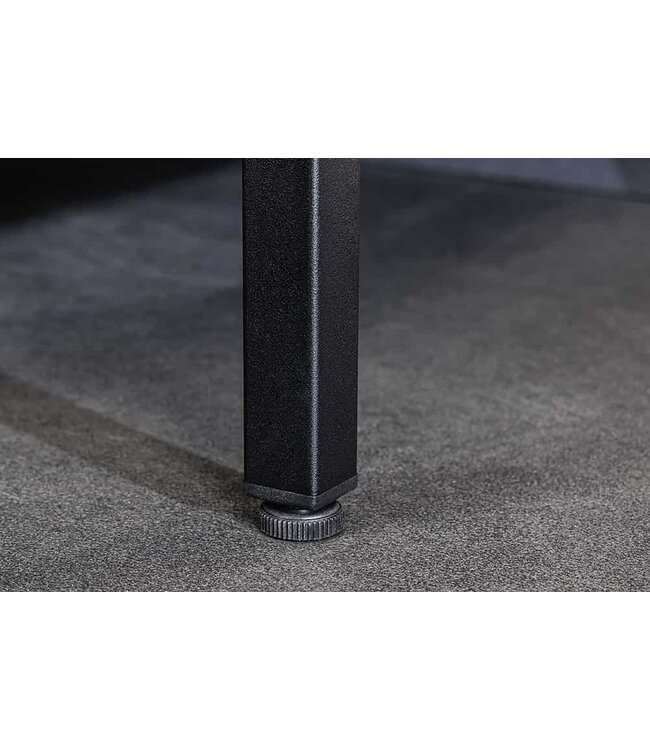 Invicta Interior Moderne TV Lowboard AMSTERDAM 90cm Zwart Goud Dammen Glas Metalen Vitrinekast - 43536