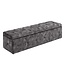 Invicta Interior Chesterfield bedbank EXTRAVAGANCIA 140cm grijs fluweel met opbergruimte - 44425