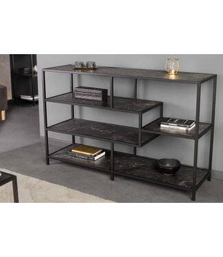Invicta Interior Moderne boekenkast SLIM LINE 115 cm grafiet metalen frame met vijf planken - 44180