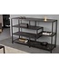 Invicta Interior Moderne boekenkast SLIM LINE 115 cm grafiet metalen frame met vijf planken - 44180