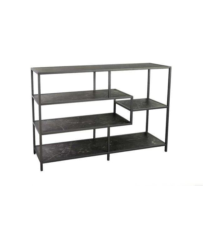 Invicta Interior Moderne boekenkast SLIM LINE 115 cm grafiet metalen frame met vijf planken - 44180