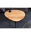 Invicta Interior Massief houten salontafel BEAUTY BY NATURE 70cm acacia niertafel driehoekig metaal zwart - 43741