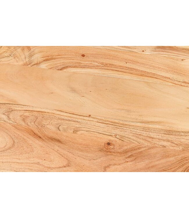 Invicta Interior Massief houten salontafel BEAUTY BY NATURE 70 cm Acacia niertafel driehoekig metaal zwart - 43741