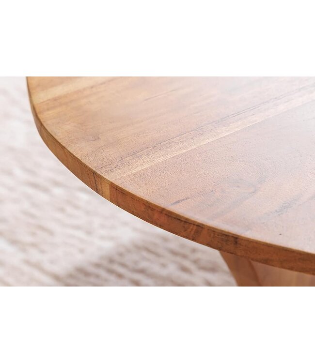 Invicta Interior Massief houten salontafel ARCHITECTURE 70 cm natuurlijke honing afwerking acacia driehoekig - 43739