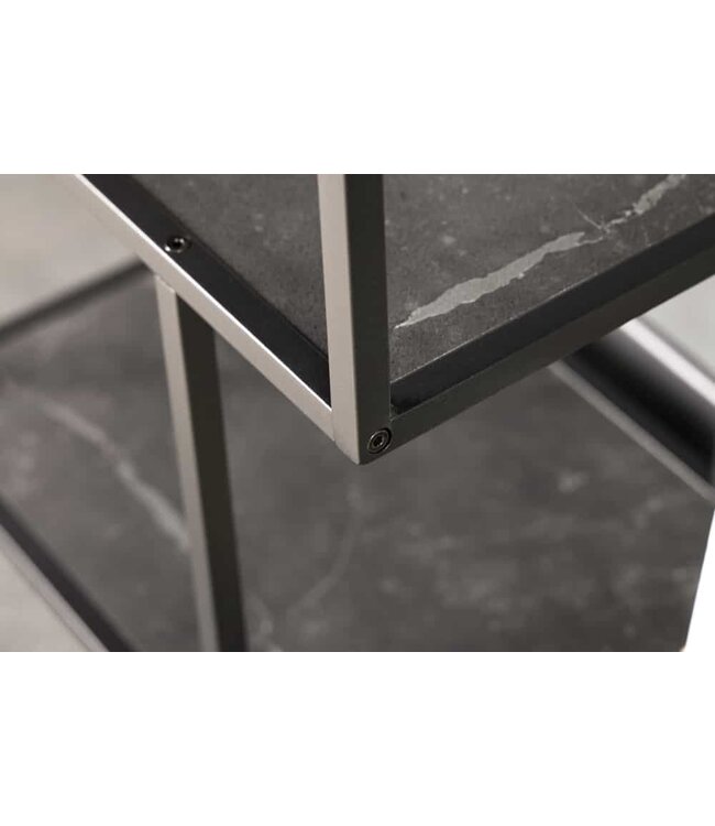 Invicta Interior Moderne boekenkast SLIM LINE 185 cm grafiet metalen staande plank - 44181