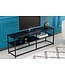 Invicta Interior Industriële consoletafel DURA STEEL 120 cm zwarte metalen tv-plank met twee planken - 41732