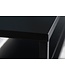 Invicta Interior Industriële consoletafel DURA STEEL 120 cm zwarte metalen tv-plank met twee planken - 41732