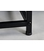 Invicta Interior Industriële consoletafel DURA STEEL 120 cm zwarte metalen tv-plank met twee planken - 41732