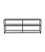 Invicta Interior industrieele consoletafel DURA STEEL 120cm zwart metalen tv-plank met twee planken - 41732