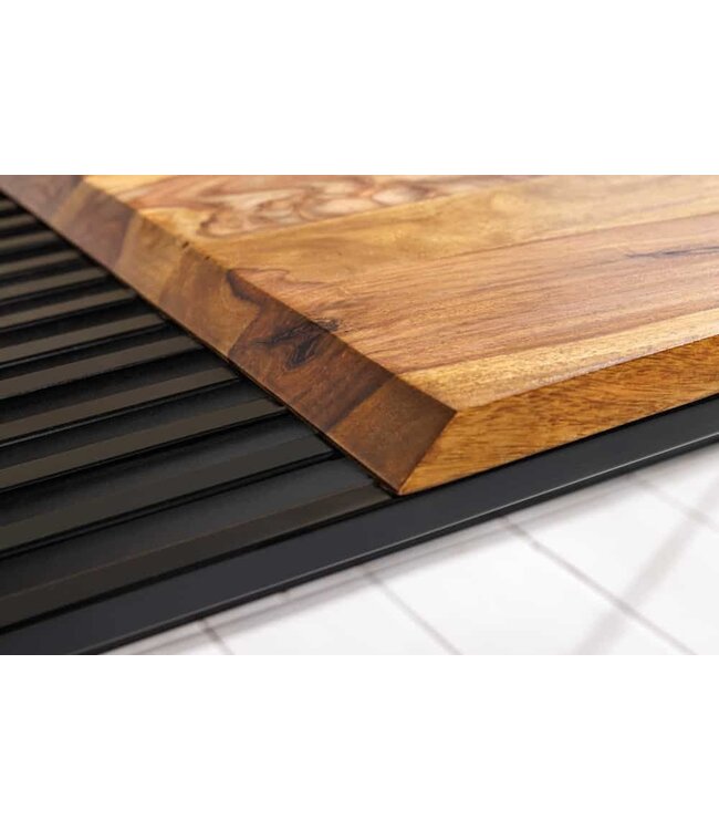 Invicta Interior Massief houten salontafel ARCHITECTURE 100 cm bruin sheesham stenen metalen frame - 43118