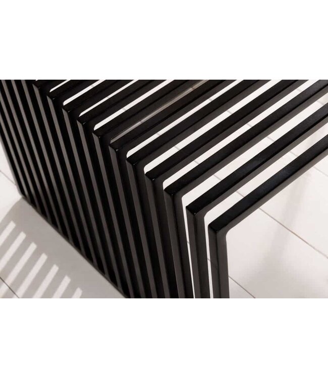 Invicta Interior Massief houten salontafel ARCHITECTURE 100 cm bruin sheesham stenen metalen frame - 43118