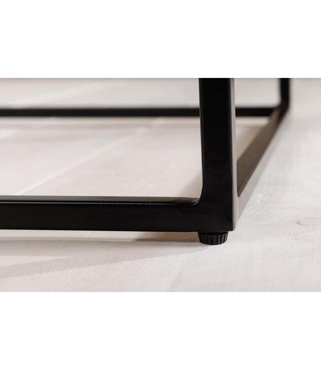 Invicta Interior Massief houten salontafel ARCHITECTURE 100 cm bruin sheesham stenen metalen frame - 43118