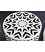 Invicta Interior Bone Inleg Bijzettafel HARMONY NATURE 45cm Rond Wit Zwart Ingelegd Arts & Crafts - 43660