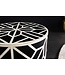 Invicta Interior Bone Inleg Bijzettafel HARMONY NATURE 45cm Rond Zwart Wit Ingelegd Arts & Crafts - 43661