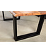 Invicta Interior Massief houten salontafel MAMMUT 120cm natuurlijk acacia V-frame zwart 2,5cm tafelblad - 41655