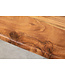 Invicta Interior Massief houten salontafel MAMMUT 120cm natuurlijk acacia V-frame zwart 2,5cm tafelblad - 41655