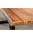 Invicta Interior Massief houten salontafel MAMMUT 120cm natuurlijk acacia V-frame zwart 2,5cm tafelblad - 41655