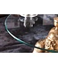 Invicta Interior Ronde salontafel WILDLIFE KONG 60cm goud metaal glas aap figuur gorilla sculptuur handgemaakt - 43518