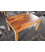 Invicta Interior Massief houten eettafel PURE 135 cm bruin sheeshamhout met een unieke nerf - 43752