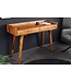 Invicta Interior Massief houten wandtafel BEAUTY BY NATURE 110 cm bruin bureau met sheeshamstenen afwerking - 43751