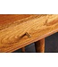 Invicta Interior Massief houten wandtafel BEAUTY BY NATURE 110 cm bruin bureau met sheeshamstenen afwerking - 43751