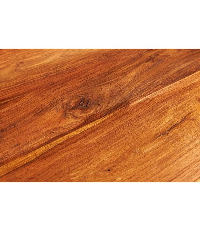 Invicta Interior Massief houten wandtafel BEAUTY BY NATURE 110 cm bruin bureau met sheeshamstenen afwerking - 43751