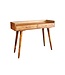 Invicta Interior Massief houten wandtafel BEAUTY BY NATURE 110 cm bruin bureau met sheeshamstenen afwerking - 43751