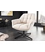 Invicta Interior Draaifauteuil PAPILLON champagnebeige zwart metaal in hoogte verstelbaar met armleuning - 44226