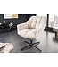 Invicta Interior Draaifauteuil PAPILLON champagne beige zwart metaal in hoogte verstelbaar met armleuning - 44226