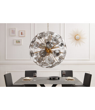 Invicta Interior Modern design hanglamp INFINITY HOME 65cm glas goud hanglamp - 43773