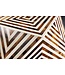 Invicta Interior Been Inleg Bijzettafel HARMONY NATURE 60cm Bruin Wit Ingelegd Arts & Crafts - 43662