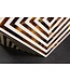 Invicta Interior Been Inleg Bijzettafel HARMONY NATURE 60cm Bruin Wit Ingelegd Arts & Crafts - 43662