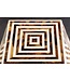 Invicta Interior Been Inleg Bijzettafel HARMONY NATURE 60cm Bruin Wit Ingelegd Arts & Crafts - 43662