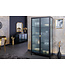 Invicta Interior Moderne vitrinekast AMSTERDAM 160 cm zwart goud dammen glazen metalen highboard kast - 43533
