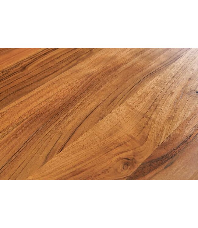 Invicta Interior Massief houten salontafel MAMMUT 110 cm acaciazwart 3,5 cm tafelblad boomrand - 44059