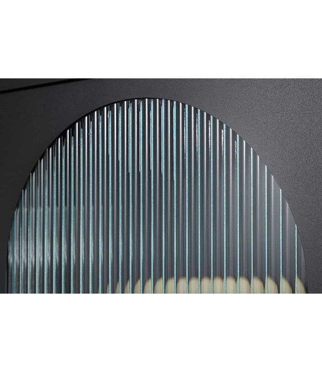 Invicta Interior Moderne vitrinekast PARIS 180 cm zwart goud dammen glazen metalen highboard kast - 43330