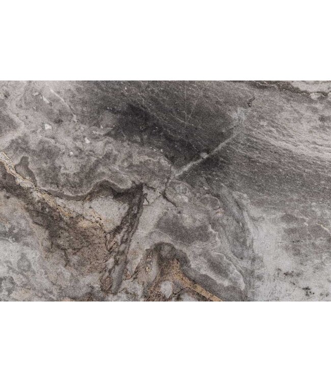 Invicta Interior Ronde eettafel ALPINE 120cm taupe keramiek zwart metalen onderstel - 44229