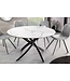 Invicta Interior Ronde eettafel ALPINE 120 cm wit marmer keramiek zwart metalen onderstel - 44230