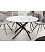 Invicta Interior Ronde eettafel ALPINE 120 cm wit marmer keramiek zwart metalen onderstel - 44230