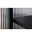 Invicta Interior Moderne vitrinekast AMSTERDAM 180 cm zwart goud dammen glazen metalen highboard kast - 43532